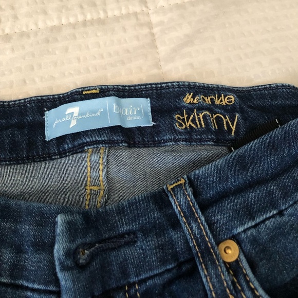 7 for all mankind size 27 skinny jeans - Picture 2 of 4